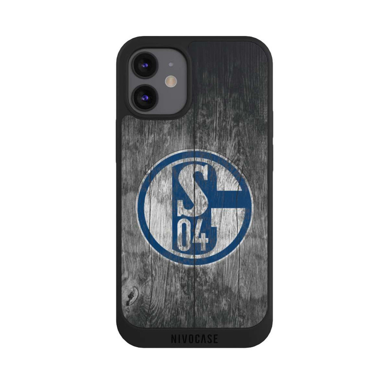 iPhone 12 mini NIVOpure Schalke 04 Holz Look