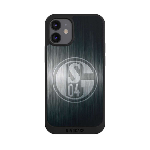 Apple iPhone 12 mini NIVOpure Schalke 04 Metall Look