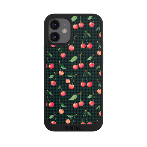 Apple iPhone 12 mini NIVOpure Cherries and Green Gingham