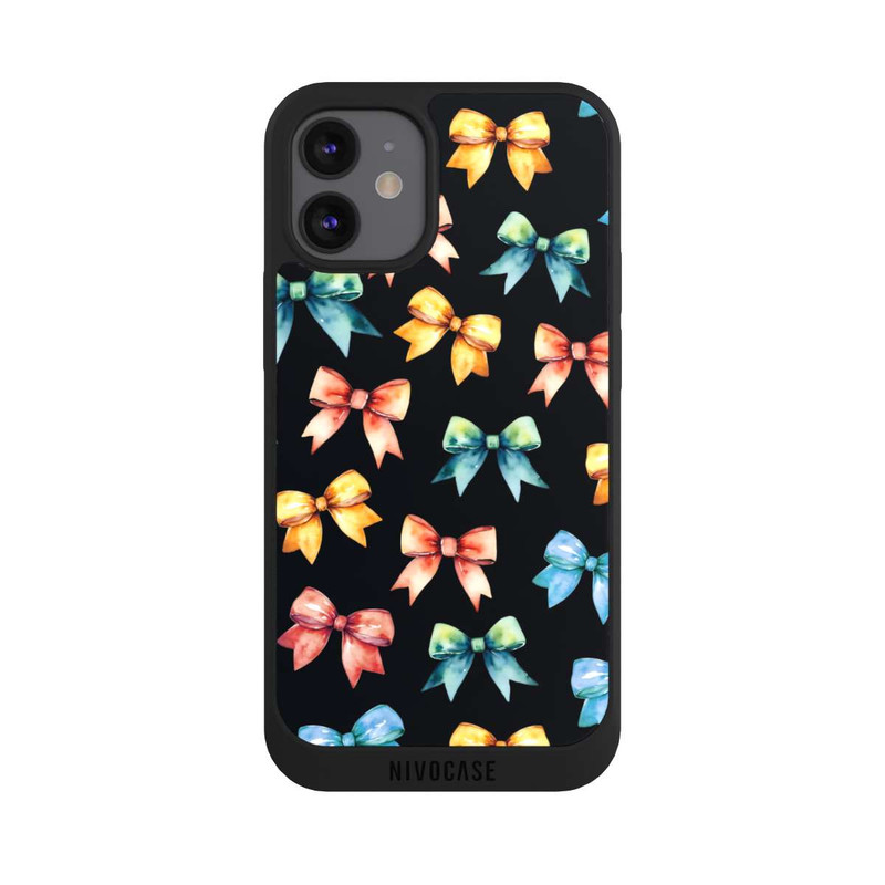 iPhone 12 mini NIVOpure Rainbow Bows Black