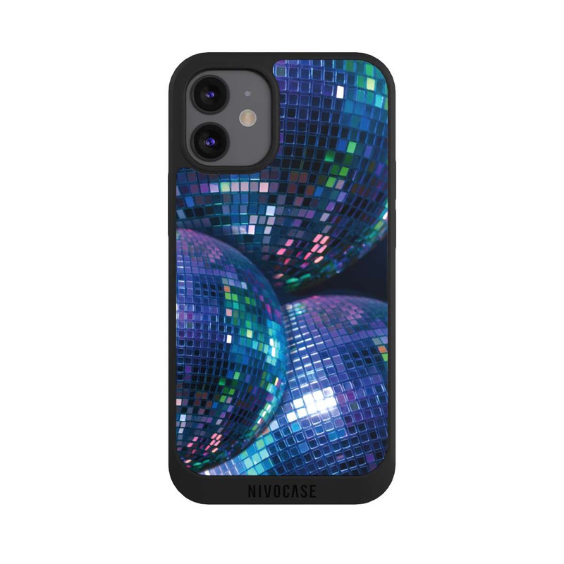 iPhone 12 mini NIVOpure Disco Ball Blue Black Partytime with KI