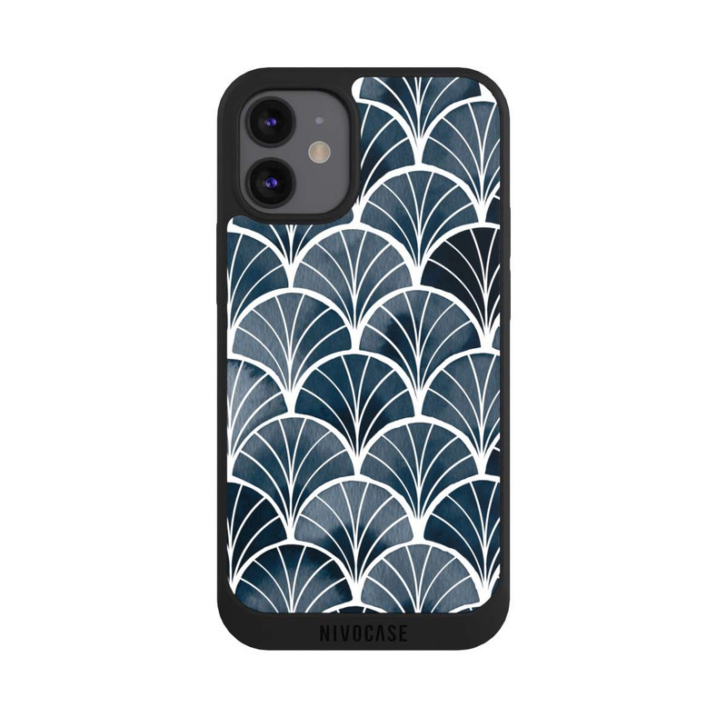 iPhone 12 mini NIVOpure Botanische Brise Art Deco Grau