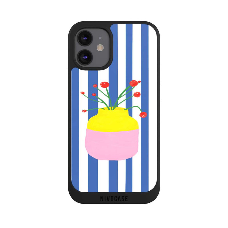 iPhone 12 mini NIVOpure Colorful Vase Blue Stripes