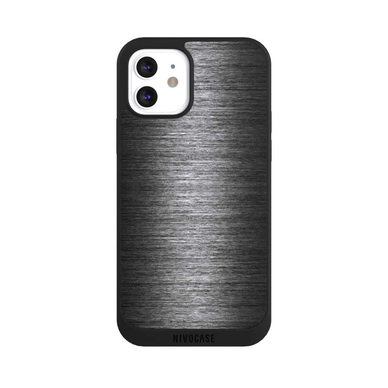 iPhone 12 NIVOpure Metal Look Anthracite
