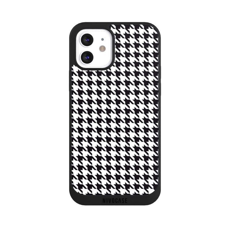 iPhone 12 NIVOpure Houndstooth black-white