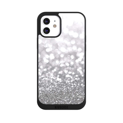 Apple iPhone 12 NIVOpure Pluie de Paillettes Argentées Look