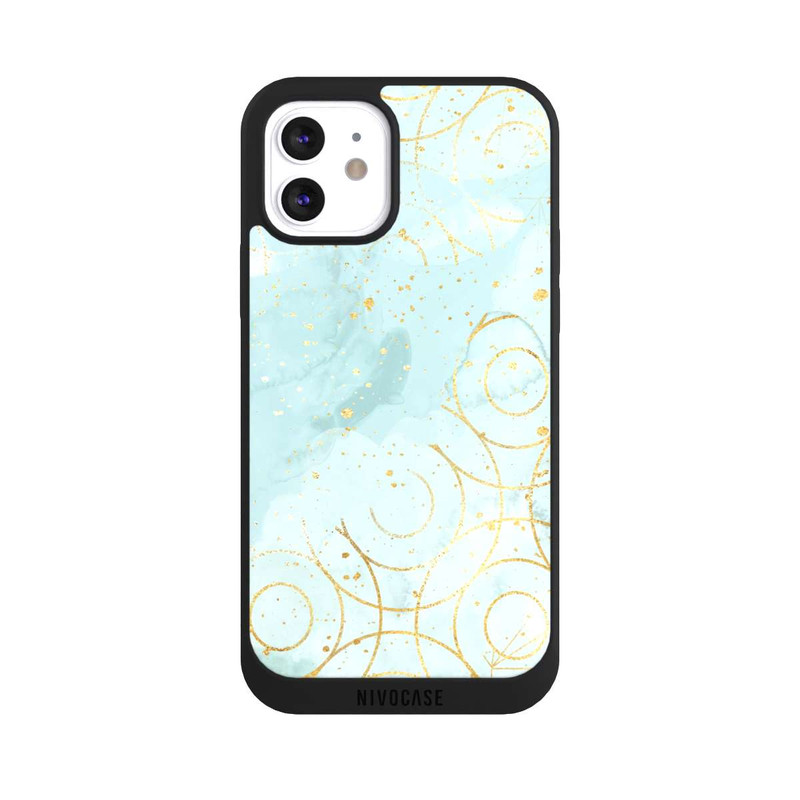 iPhone 12 NIVOpure Marmormuster grün