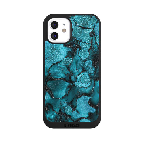 Apple iPhone 12 NIVOpure Paillettes Bleues