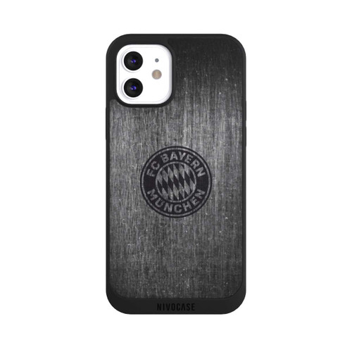 Apple iPhone 12 NIVOpure Metalllook FCB Logo einfarbig
