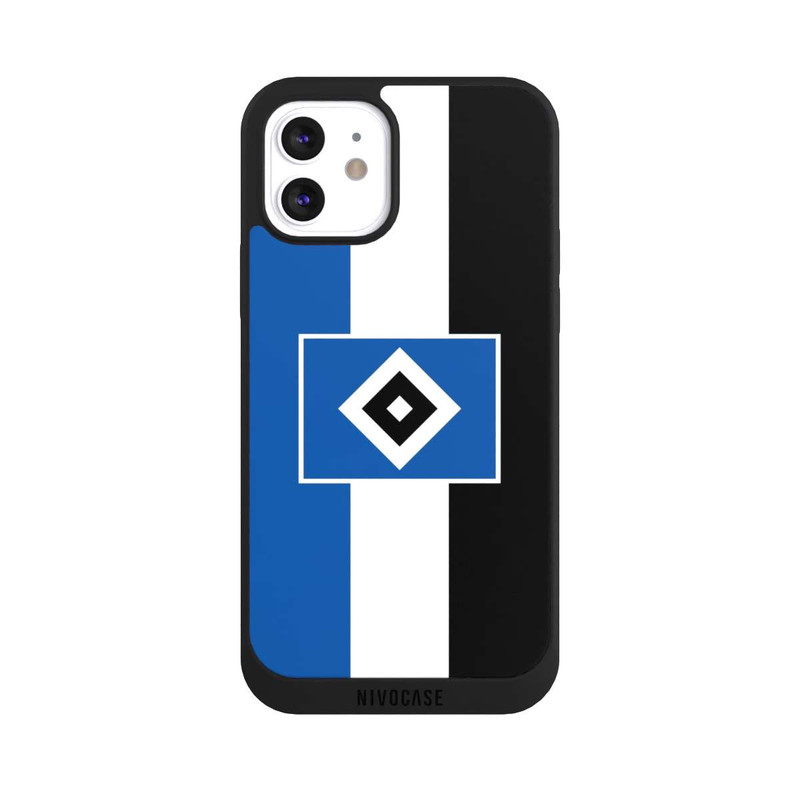 iPhone 12 NIVOpure HSV rayures - bleu-blanc-noir