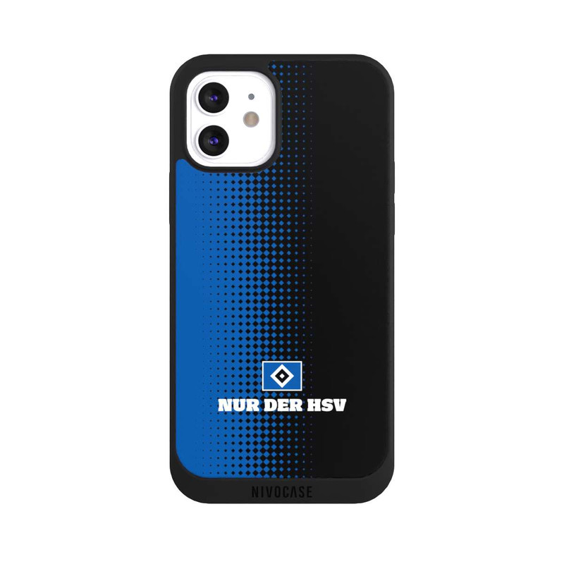 iPhone 12 NIVOpure Nur der HSV - Rautenraster Schwarz