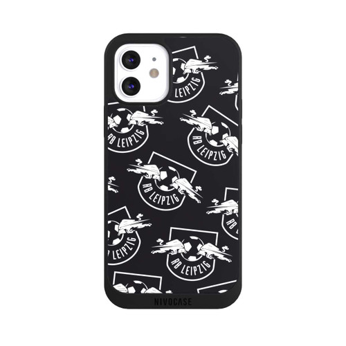 Apple iPhone 12 NIVOpure Logos RB Leipzig Weiß auf Schwarz