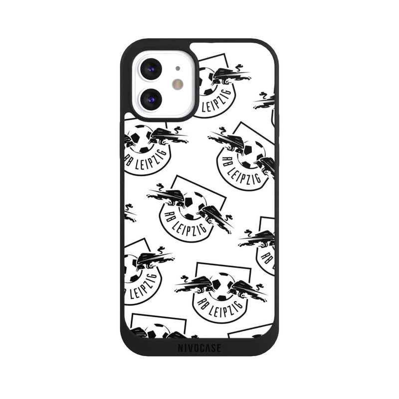 iPhone 12 NIVOpure Logos RB Leipzig Schwarz auf Weiß