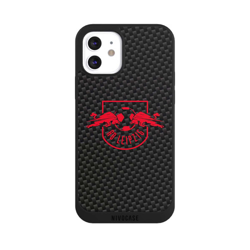 Apple iPhone 12 NIVOpure Rotes RB Leipzig Logo auf Carbonoptik