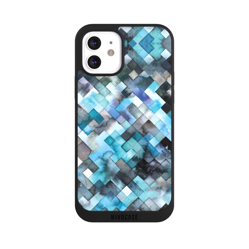 iPhone 12 NIVOpure Moody Geometry Blue