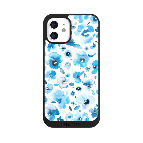 Apple iPhone 12 NIVOpure Blaue tropische Blumen