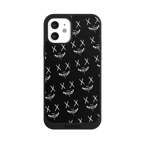 Apple iPhone 12 NIVOpure Maskenmuster Schwarz