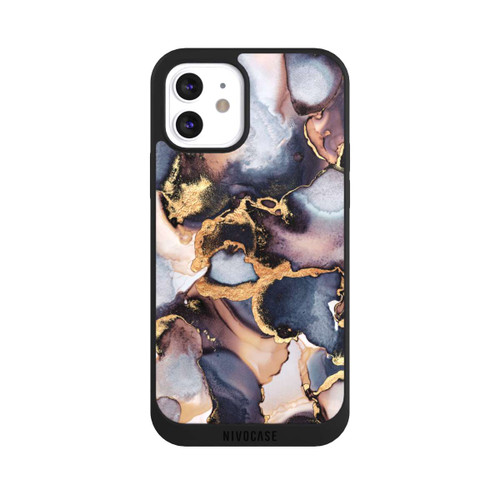 Apple iPhone 12 NIVOpure Verträumte Tinte Grau-Golddruck