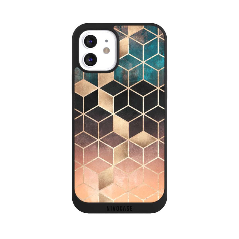 iPhone 12 NIVOpure Ombre Traum Würfel Gold Druck