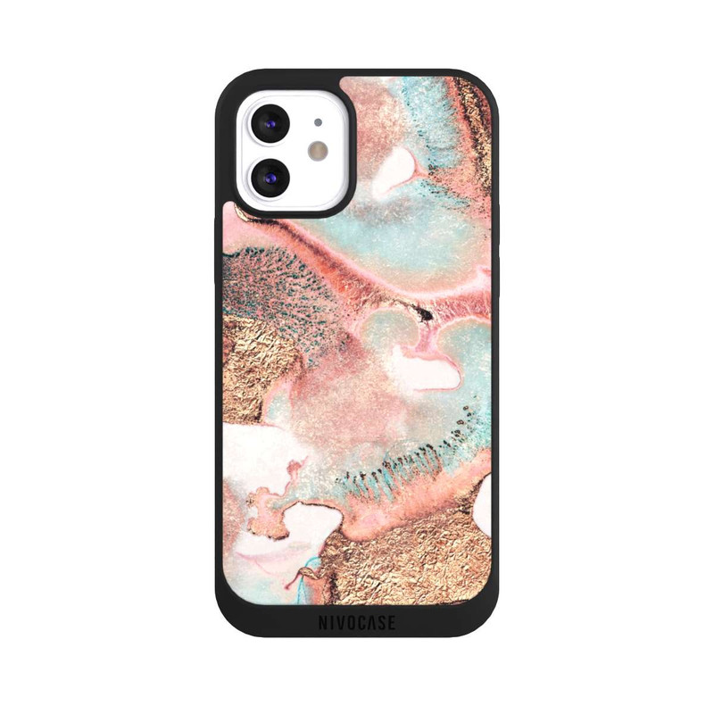 iPhone 12 NIVOpure Hübscher Tintendruck gold