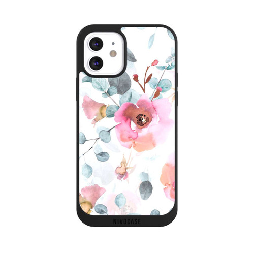 Apple iPhone 12 NIVOpure Aquarell Blumentapete