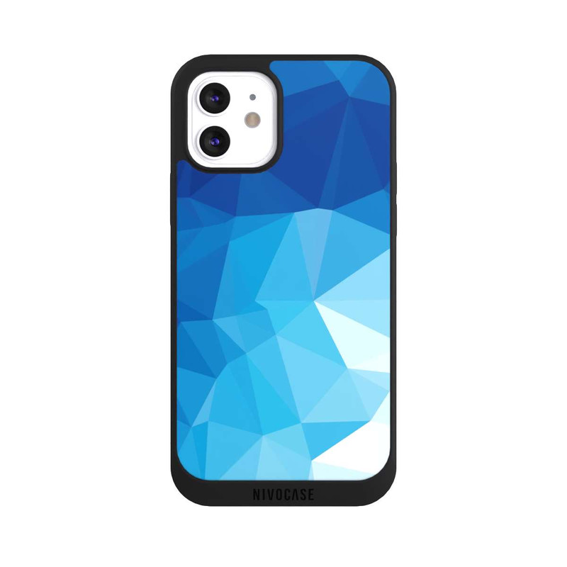 iPhone 12 NIVOpure Polygonal Mosaic Blue