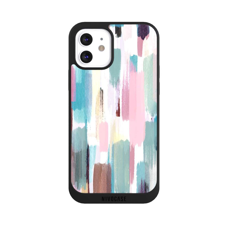 iPhone 12 NIVOpure Abstrakte Pinselstriche in Pastelltönen