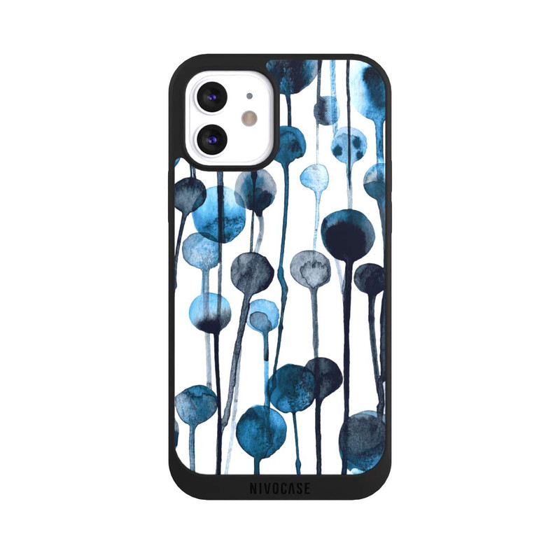 iPhone 12 NIVOpure Tropfende Punkte blau