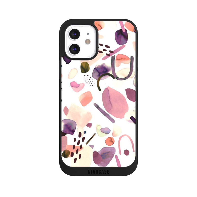 iPhone 12 NIVOpure Abstrakte Formen aquarell lila