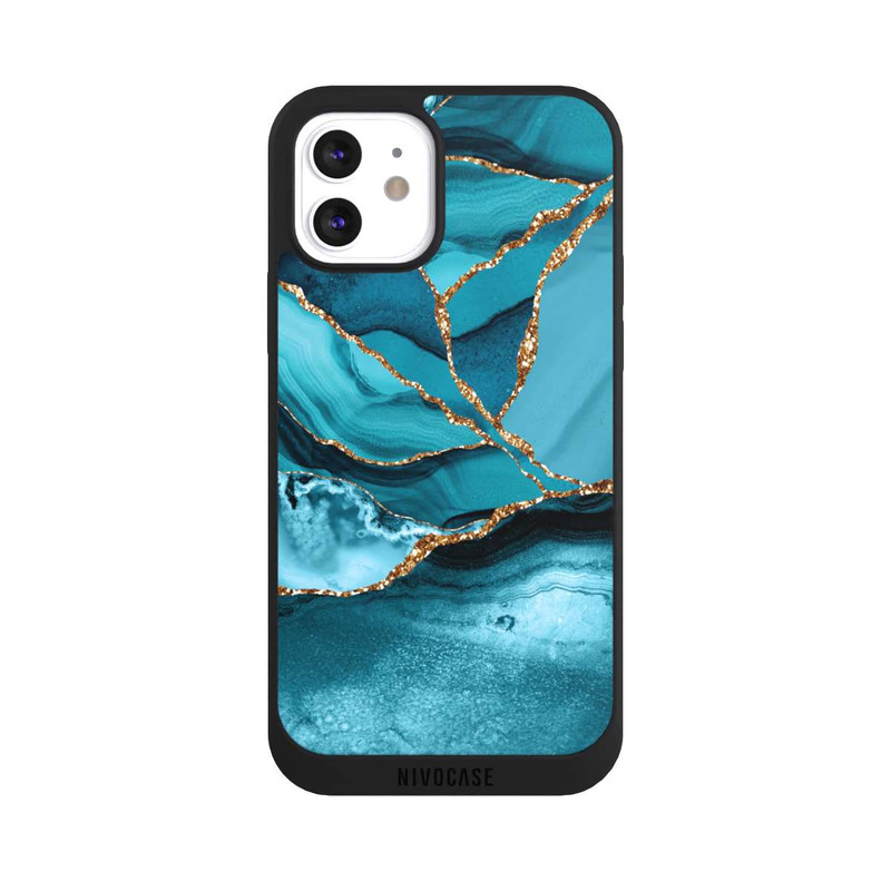iPhone 12 NIVOpure Marbre Bleu Glacier