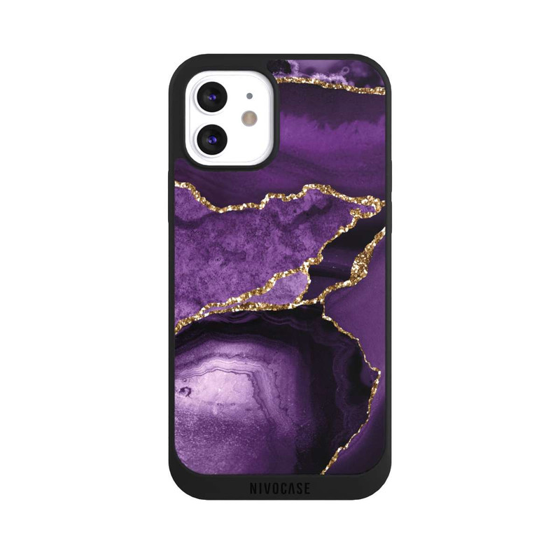 iPhone 12 NIVOpure Marbre Violet Paysage