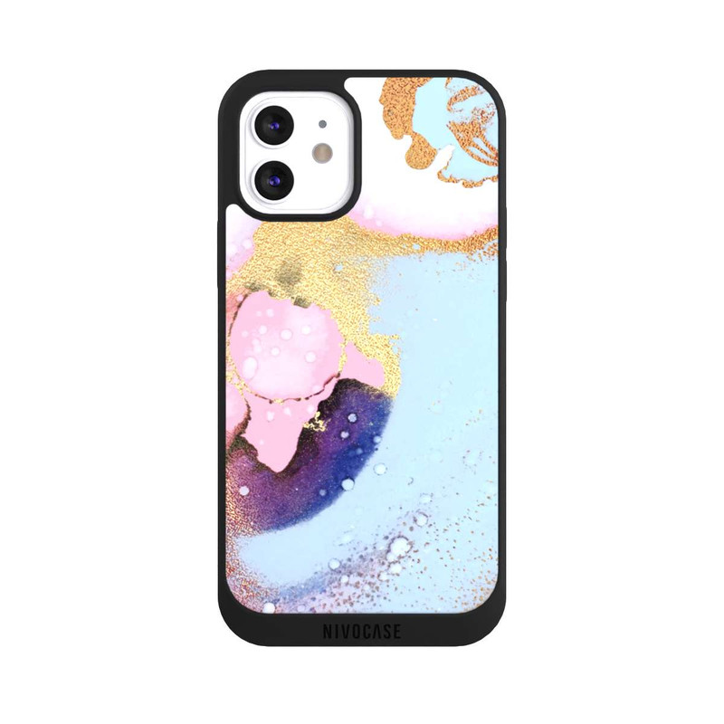 iPhone 12 NIVOpure Pastell Glamour Tintenstruktur