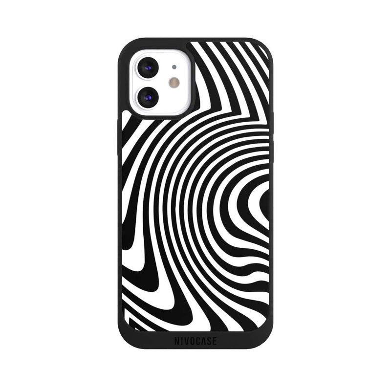 iPhone 12 NIVOpure Vagues noires et blanches