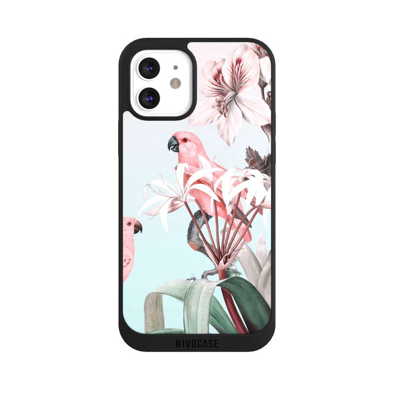 iPhone 12 NIVOpure paradiesische Papageien Pastell