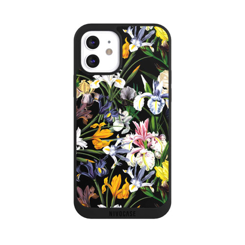 Apple iPhone 12 NIVOpure Dunkle Wildblumentapete