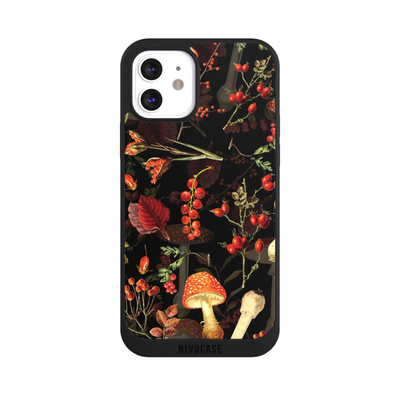 iPhone 12 NIVOpure Pilzmuster Schwarz