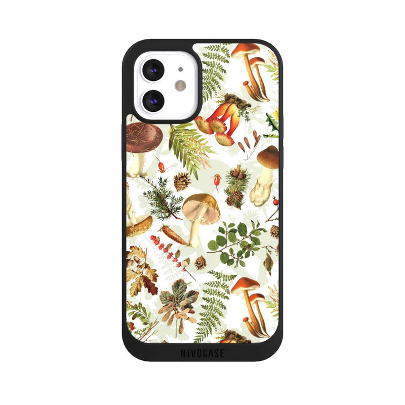 iPhone 12 NIVOpure Pilzmuster Weiß