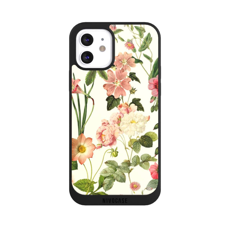 iPhone 12 NIVOpure Fleurs sauvages sur jaune clair