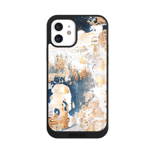 Apple iPhone 12 NIVOpure Abstraktion Blau und Gold