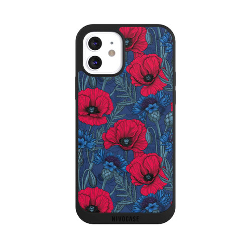 Apple iPhone 12 NIVOpure Poppies and Cornflowers on Blue