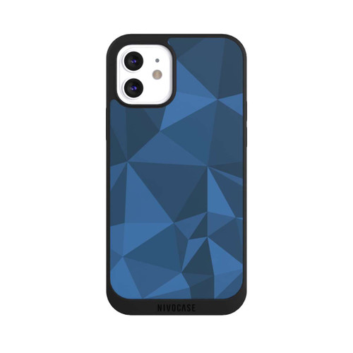 Apple iPhone 12 NIVOpure Polygon Pattern Blue