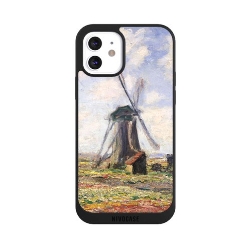 Apple iPhone 12 NIVOpure Tulpenfelder mit der Rijnsburger Windmühle von Claude Monet