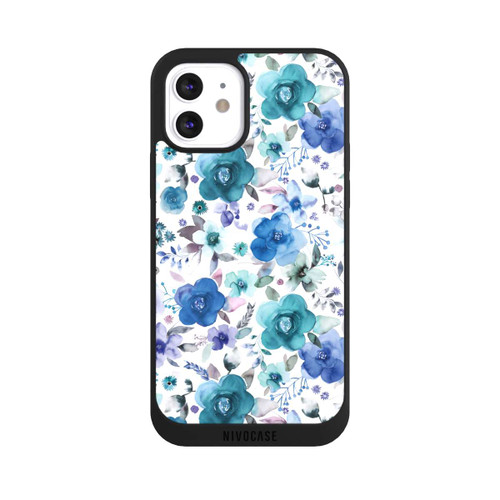 Apple iPhone 12 NIVOpure Winterblumensträuße Blau