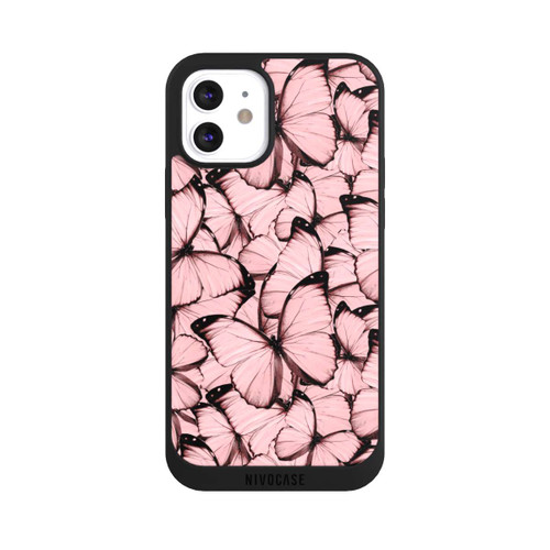 Apple iPhone 12 NIVOpure Rosa Schmetterling-Muster