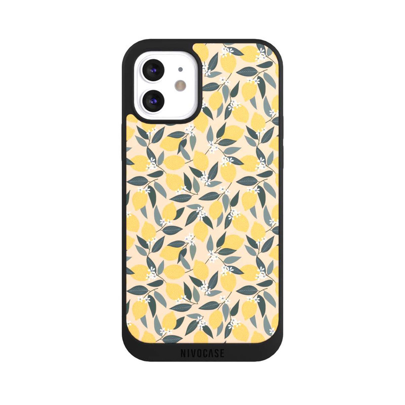 iPhone 12 NIVOpure Motif rose citron