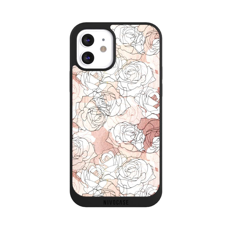 iPhone 12 NIVOpure Blühende Rosen Line Art