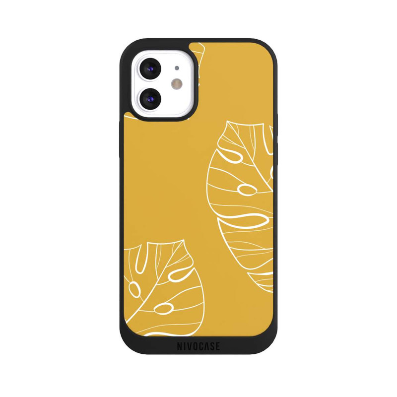 iPhone 12 NIVOpure Leaves Mustard Background