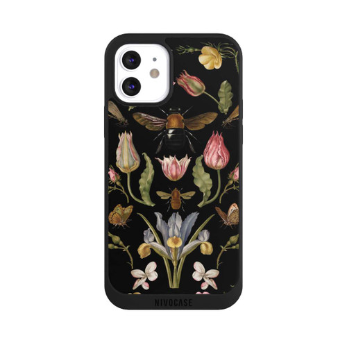 Apple iPhone 12 NIVOpure Wildblumen und Biene Schwarz