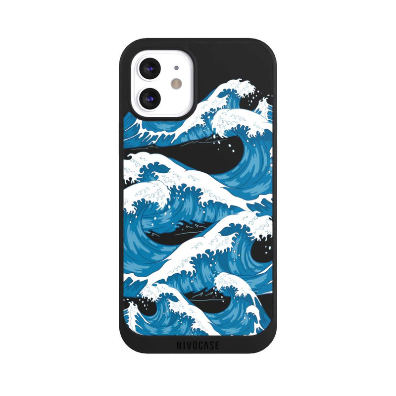 iPhone 12 NIVOpure Sea Waves Black Kanagawa