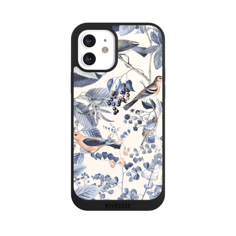 iPhone 12 NIVOpure Oiseaux Et Baies en Beige